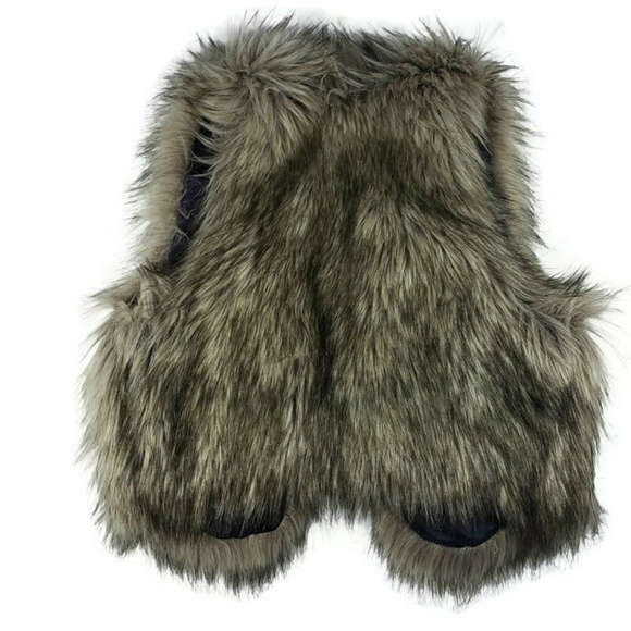 American Eagle Outfitters Long Faux Fur Vest small - Picture 2 of 8